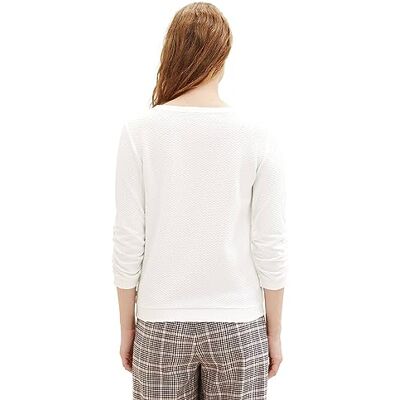 TOM TAILOR Denim damtröja, 10332-off white, M TOM TAILOR Denim damtröja, 10332-off white, M