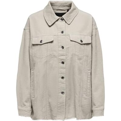ONLY Dam lång skjortjacka ONLBITTEN lång skjortjacka, Silverfoder, XL ONLY Dam lång skjortjacka ONLBITTEN lång skjortjacka, Silverfoder, XL