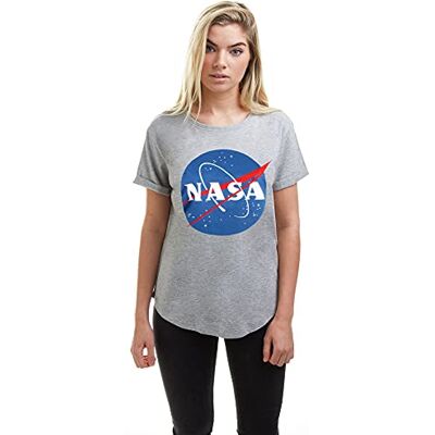 Nasa Cirkellogotyp för kvinnor T-shirt, Grå (gråmelerad sked, 36 SE Nasa Cirkellogotyp för kvinnor T-shirt, Grå (gråmelerad sked, 36 SE