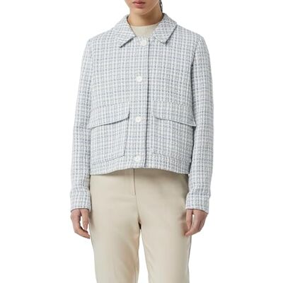 Comma kort tweed-jacka med påsydda fickor, Blassblå, 46 Comma kort tweed-jacka med påsydda fickor, Blassblå, 46