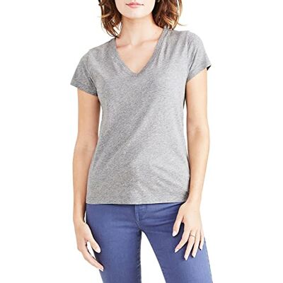 Dockers Dam Vneck T-shirt Ss Heather Grey (2) T-shirt, XS, Grå ljung, XS Dockers Dam Vneck T-shirt Ss Heather Grey (2) T-shirt, XS, Grå ljung, XS