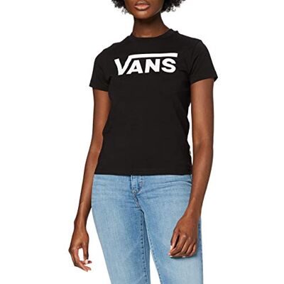 Vans Flygande V Crew T-shirt, dam, Svart (svart blk), XXS Vans Flygande V Crew T-shirt, dam, Svart (svart blk), XXS