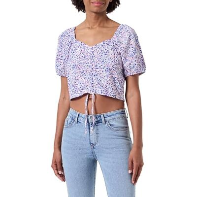 PIECES Dam Pckiciana Ss Top Bc kortärmad blus, Hydrangea/Aop:., M PIECES Dam Pckiciana Ss Top Bc kortärmad blus, Hydrangea/Aop:., M