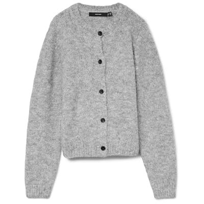 VERO MODA VMNOVAH LS O-hals knapp Cardi GA NOOS, Medium grå melerad, XS VERO MODA VMNOVAH LS O-hals knapp Cardi GA NOOS, Medium grå melerad, XS