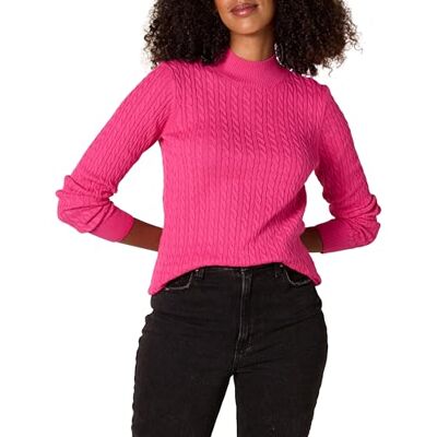 Amazon Essentials dam klassisk passform lätt kabel långärmad stoppad hals, ljusrosa, XX-Large Amazon Essentials dam klassisk passform lätt kabel långärmad stoppad hals, ljusrosa, XX-Large