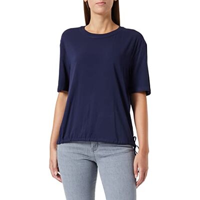 TOM TAILOR Damer blus med dragsko 1032560, 30025 Navy Midnight Blue, 34 TOM TAILOR Damer blus med dragsko 1032560, 30025 Navy Midnight Blue, 34