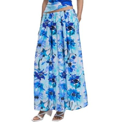 Desigual Skirt_Fiori, 9016 Blå, S, Finishes material:, S Desigual Skirt_Fiori, 9016 Blå, S, Finishes material:, S