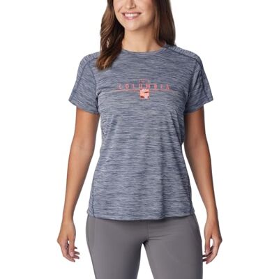 Columbia Grafisk Crew Zero Rules Technical Kortärmad T-shirt för kvinnor, Nattljung, Naturregler, XS Columbia Grafisk Crew Zero Rules Technical Kortärmad T-shirt för kvinnor, Nattljung, Naturregler, XS
