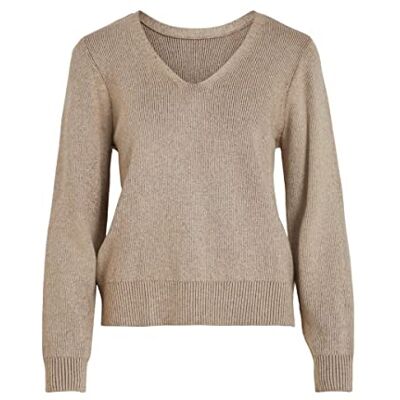 Vila dam Viril Multi V-neck L/S stickad topp – Noos Stickad tröja Vila dam Viril Multi V-neck L/S stickad topp – Noos Stickad tröja