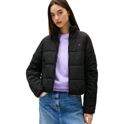 Tommy Jeans dam TJW REG LW vadderad jacka EXT DW0DW20958 pufferjacka, svart (svart), XL, svart (svart), XL Tommy Jeans dam TJW REG LW vadderad jacka EXT DW0DW20958 pufferjacka, svart (svart), XL, svart (svart), XL