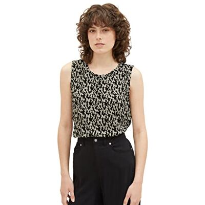 TOM TAILOR Dam 1037218 topp, 32148-svart liten abstrakt design, L, 32148 – svart liten abstrakt design, L TOM TAILOR Dam 1037218 topp, 32148-svart liten abstrakt design, L, 32148 – svart liten abstrakt design, L