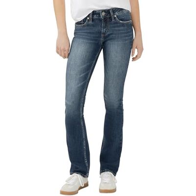 Silver Jeans Co. Jeans för kvinnor, Vintage mörk tvätt, 24W x 33L Silver Jeans Co. Jeans för kvinnor, Vintage mörk tvätt, 24W x 33L