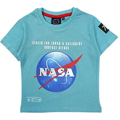 Nasa Pojke T-shirt tryckt blå bomull logotyp, Färg: blå, 6 �r Nasa Pojke T-shirt tryckt blå bomull logotyp, Färg: blå, 6 �r