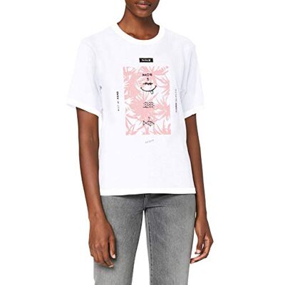 Hurley blommig spets för kvinnor perfekt crew prem t-shirts Vitt XS Hurley blommig spets för kvinnor perfekt crew prem t-shirts Vitt XS