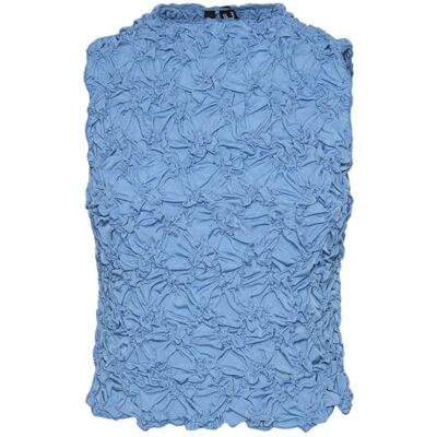 VERO MODA Damer Vmrose Sl WVN Ga Top, Blå jaspis, S VERO MODA Damer Vmrose Sl WVN Ga Top, Blå jaspis, S
