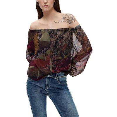 Desigual Blus_Paris T-shirt för kvinnor, grön, S Desigual Blus_Paris T-shirt för kvinnor, grön, S