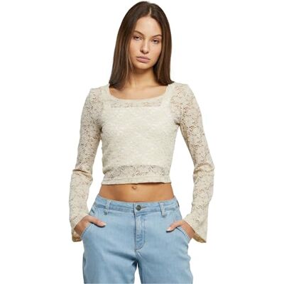 Urban Classics Ladies Cropped Lace långärmad, långärmad tröja för kvinnor, finns i många olika färger, storlekar XS – 5XL, Mjuk havsgräs, 4XL Urban Classics Ladies Cropped Lace långärmad, långärmad tröja för kvinnor, finns i många olika färger, storlekar XS – 5XL, Mjuk havsgräs, 4XL