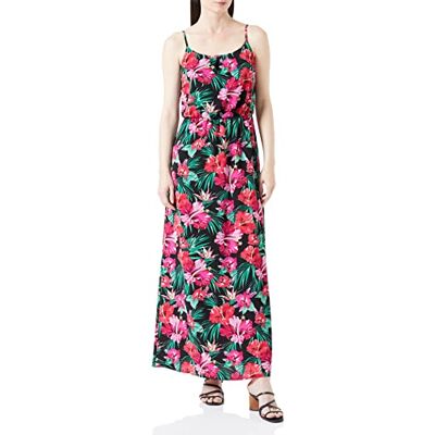 ONLY Onlvano Fr Strap Maxi Dress Ptm maxiklänning, Black/Aop: exotisk djungelblomma, 36 ONLY Onlvano Fr Strap Maxi Dress Ptm maxiklänning, Black/Aop: exotisk djungelblomma, 36
