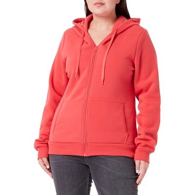LIBBI Snygg huvtröja för kvinnor, med dragkedja, polyester, sommar, storlek XL, Sommarröd, XL LIBBI Snygg huvtröja för kvinnor, med dragkedja, polyester, sommar, storlek XL, Sommarröd, XL