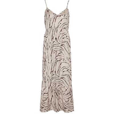 PIECES Dam Pcsade Strap Long Dress Noos BC maxiklänning, Silver mink/Aop: grafisk zebra, XS PIECES Dam Pcsade Strap Long Dress Noos BC maxiklänning, Silver mink/Aop: grafisk zebra, XS