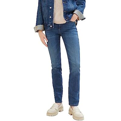 TOM TAILOR dam Kate rak passform jeans, 10281-Mid Stone Wash Denim, 29W / 32L TOM TAILOR dam Kate rak passform jeans, 10281-Mid Stone Wash Denim, 29W / 32L