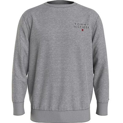 Tommy Hilfiger herrtröja utan huva, Grå (medium grå ljung), L Tommy Hilfiger herrtröja utan huva, Grå (medium grå ljung), L