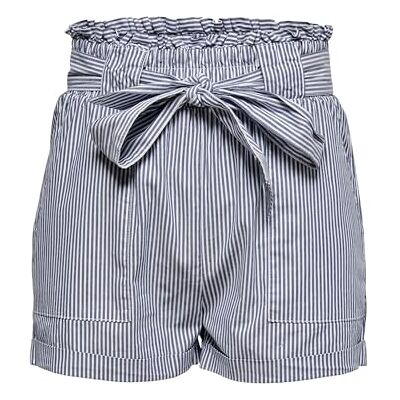 ONLY Onlsmilla bälte Noos shorts för kvinnor, Medium blå denim/ränder: w/ränder, XXL ONLY Onlsmilla bälte Noos shorts för kvinnor, Medium blå denim/ränder: w/ränder, XXL