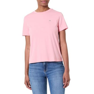 GANT T-shirt med tryck för kvinnor, Geranium rosa, M GANT T-shirt med tryck för kvinnor, Geranium rosa, M