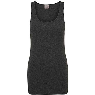 VERO MODA dam Topp Vmmaxi My Soft Long Tank Top Noos, Grå (mörkgrå melange), XS VERO MODA dam Topp Vmmaxi My Soft Long Tank Top Noos, Grå (mörkgrå melange), XS
