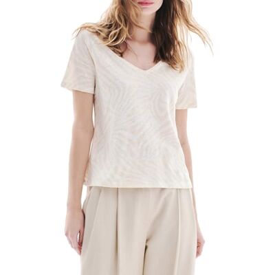 Caroll Kortärmade T-shirts, Gardenia, L Caroll Kortärmade T-shirts, Gardenia, L