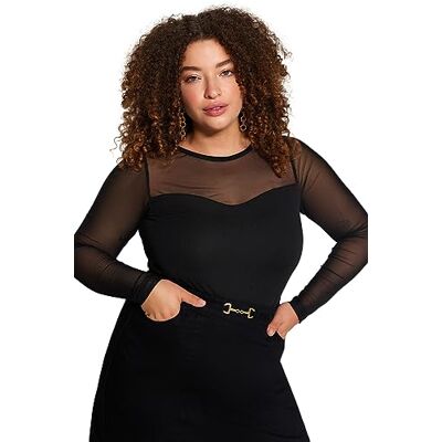 Trendyol kvinna plus size blus, Svart, XXL Trendyol kvinna plus size blus, Svart, XXL