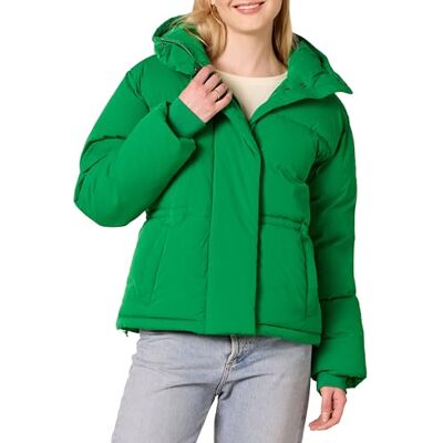 Amazon Essentials pufferjacka för kvinnor med kort midja (finns i plusstorlek), grön, medium Amazon Essentials pufferjacka för kvinnor med kort midja (finns i plusstorlek), grön, medium