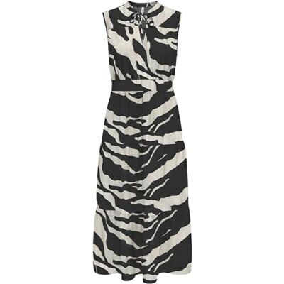 ONLY Onlnova Life Elite Uli Long Dress AOP, svart, XL ONLY Onlnova Life Elite Uli Long Dress AOP, svart, XL