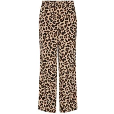 PIECES dam Pcjulina Mw Wide byxor mm byxor, Black/Aop: leo, S PIECES dam Pcjulina Mw Wide byxor mm byxor, Black/Aop: leo, S