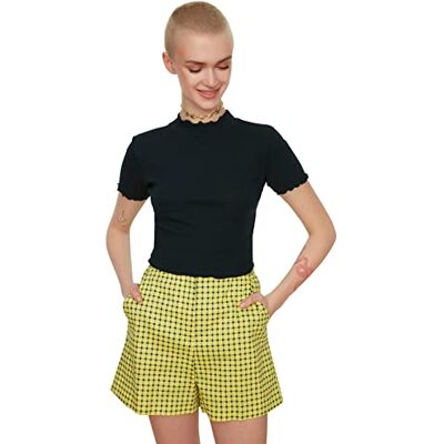 Trendyol Dam marinblå crop stickad blus blus blus stor Trendyol Dam marinblå crop stickad blus blus blus stor
