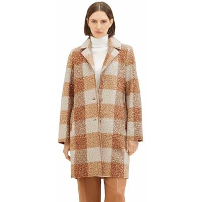 TOM TAILOR Dam 1037554 kappa, 32512-Blush Beige Check Print, L, 32512 – Blush Beige Check Print, L TOM TAILOR Dam 1037554 kappa, 32512-Blush Beige Check Print, L, 32512 – Blush Beige Check Print, L