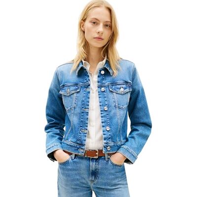 Tommy Hilfiger kvinnors Dnm Finn Slim Jacka Ls WW0WW49568, DENIM, M Tommy Hilfiger kvinnors Dnm Finn Slim Jacka Ls WW0WW49568, DENIM, M