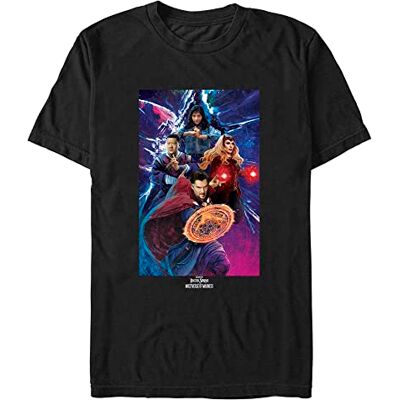 Marvel Unisex Doctor String in The Multiverse Of Madness Dr Strange Group Shot Organic kortärmad T-shirt, svart, XL Marvel Unisex Doctor String in The Multiverse Of Madness Dr Strange Group Shot Organic kortärmad T-shirt, svart, XL