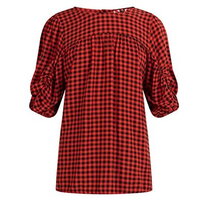 jopida dam blus, Svart röd, XS jopida dam blus, Svart röd, XS