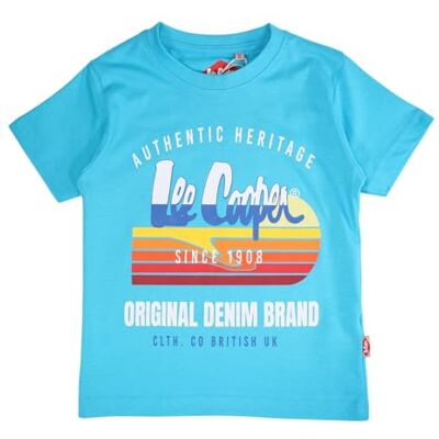 Lee Cooper Pojke T-shirt kortärmad topp bomull blå 8 år, Färg: blå, 8 �r Lee Cooper Pojke T-shirt kortärmad topp bomull blå 8 år, Färg: blå, 8 �r