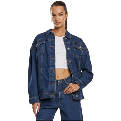 Urban Classics Damjacka Ladies Oversized 90-talsdenimjacka med mellanindigo tvättad XS, Mid Indigo tvättad, XS Urban Classics Damjacka Ladies Oversized 90-talsdenimjacka med mellanindigo tvättad XS, Mid Indigo tvättad, XS
