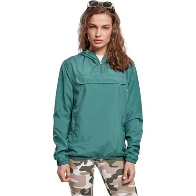 Urban Classics Dam Windbreaker Ladies Basic Pullover Jacka, kvinnor Windrunner att dra på sig i många färger, storlek XS – 5XL Urban Classics Dam Windbreaker Ladies Basic Pullover Jacka, kvinnor Windrunner att dra på sig i många färger, storlek XS – 5XL