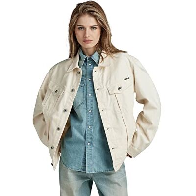 G-STAR RAW Västerländsk jacka för kvinnor, Beige (Ecru D300-159), S G-STAR RAW Västerländsk jacka för kvinnor, Beige (Ecru D300-159), S