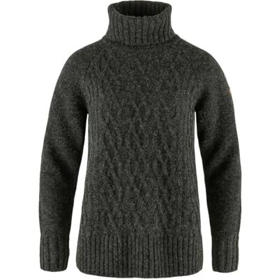 Fjällräven Fjallraven 84793-030 Övik Cable Knit Roller Neck W Lång Tröja Dam Mörkgrå Storlek XS Fjällräven Fjallraven 84793-030 Övik Cable Knit Roller Neck W Lång Tröja Dam Mörkgrå Storlek XS