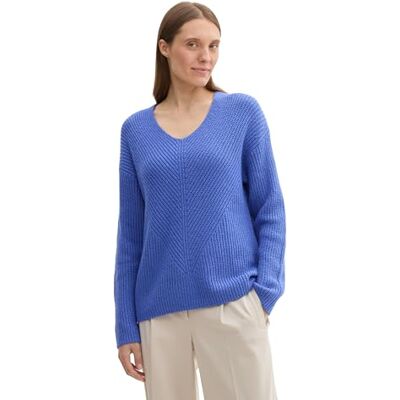 TOM TAILOR damtröja, 35896 – Preppy Jean Blue Melange, XS TOM TAILOR damtröja, 35896 – Preppy Jean Blue Melange, XS