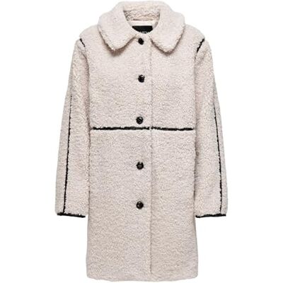 ONLY ONLRUBI Shearling Coat OTW kappa, grå, S, GRÅ, S ONLY ONLRUBI Shearling Coat OTW kappa, grå, S, GRÅ, S