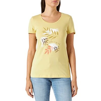 TOM TAILOR Damer T-shirt med tryck 1032127, 29491 Emerald Glade Green, XXS TOM TAILOR Damer T-shirt med tryck 1032127, 29491 Emerald Glade Green, XXS