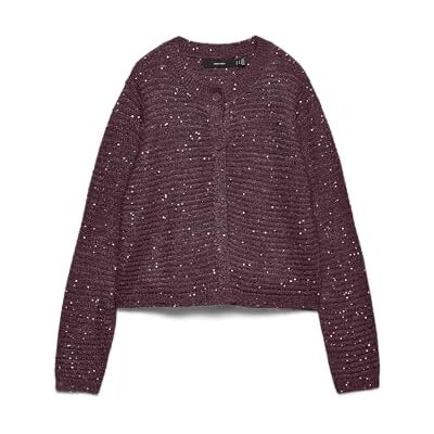 VERO MODA Vmleilani Stitch Ls O-hals cardigan, Vinprovning, XL VERO MODA Vmleilani Stitch Ls O-hals cardigan, Vinprovning, XL