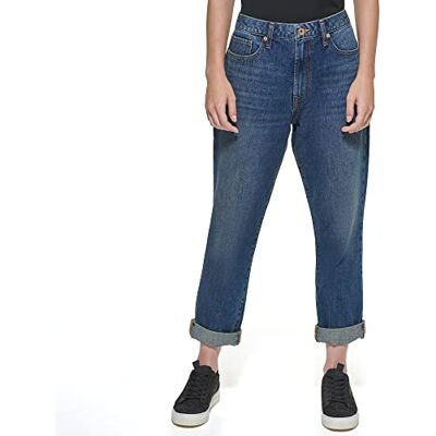 DKNY Kvinnors Broome High Rise Vintage Jeans, Dark Wash, 27 DKNY Kvinnors Broome High Rise Vintage Jeans, Dark Wash, 27