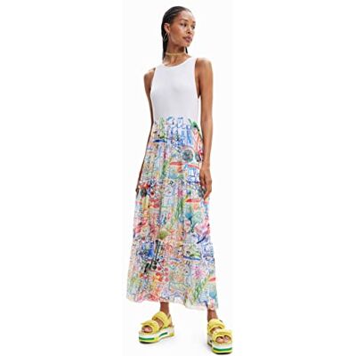 Desigual dam klänning, Vit, XXL Desigual dam klänning, Vit, XXL